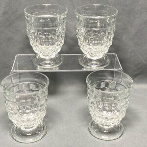 Vintage Colony Whitehall Clear 9 Oz Footed Tumblers Set of 4